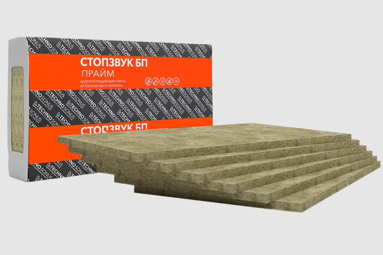 Плита шумопоглощающая Техносонус СтопЗвук БП Прайм 1200х600х27 мм, 8 шт. уп
